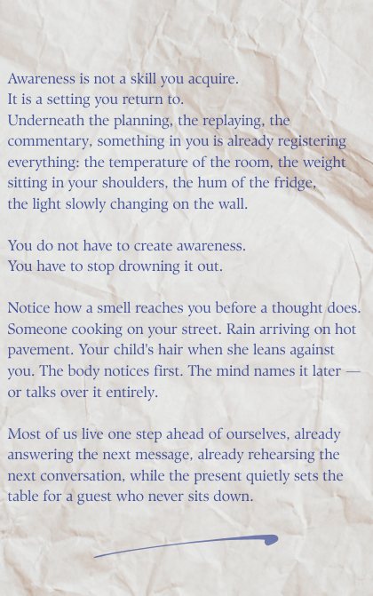 an essay page from Human Notes: Awareness
