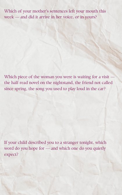 a page from Human Notes: Motherhood
